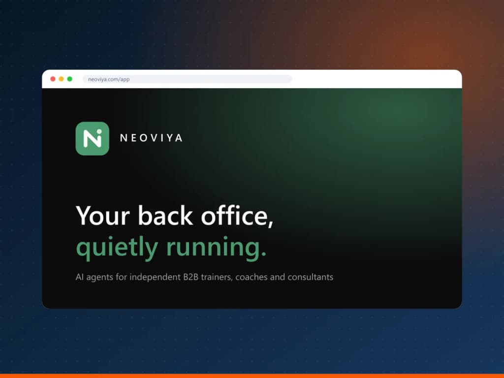 NEOVIYA — SaaS web application · AI agents